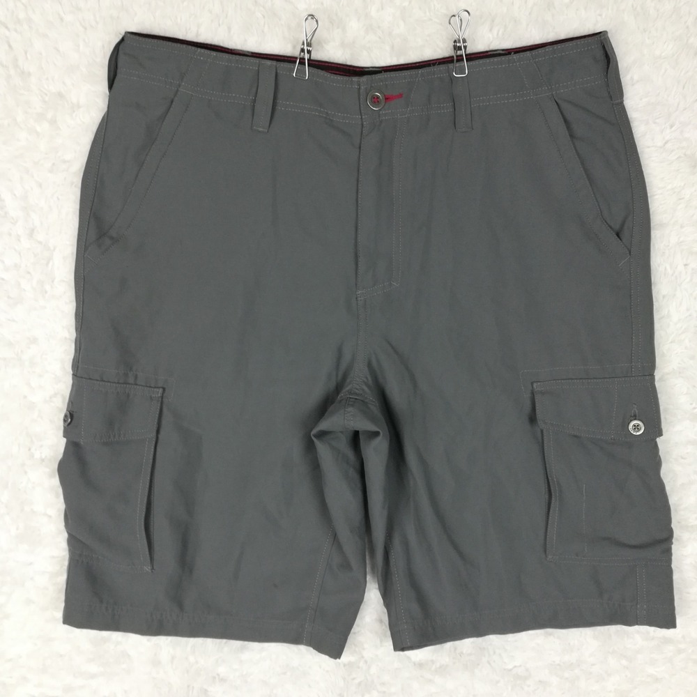 Tony Hawk Mens Shorts Cargo Charcoal Gray Flap Pocket Skater 38